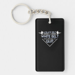 Taekwondo Karate Black Belt weigert te stoppen Sleutelhanger