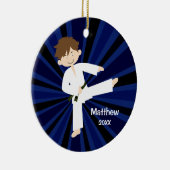 Taekwondo Karate Camo Belt Boy Gepersonaliseerd Keramisch Ornament (Rechts)