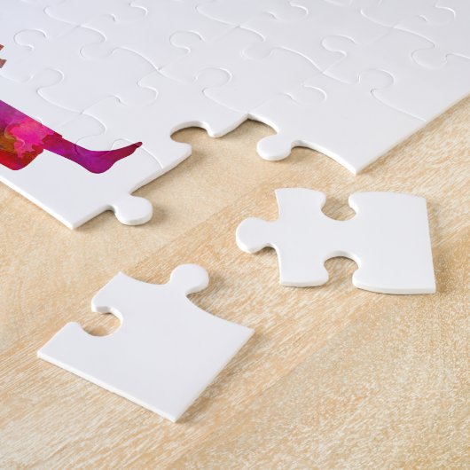 Taekwondo-karate en acuarela legpuzzel (Zijkant)