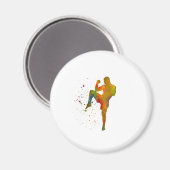 Taekwondo-karate en acuarela magneet (Voorkant / Achterkant)