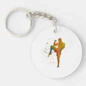Taekwondo-karate en acuarela sleutelhanger (Voorkant)