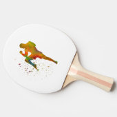 Taekwondo-karate en acuarela tafeltennisbatje (Zijkant)