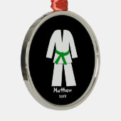 Taekwondo Karate Green Belt Aangepast Metalen Ornament (Rechts)