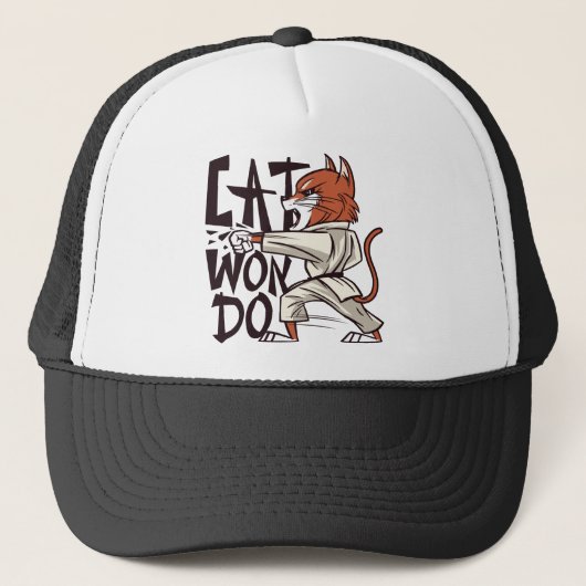 Taekwondo Kat Trucker Pet (Voorkant)