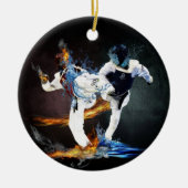 taekwondo keramisch ornament (Voorkant)