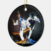 taekwondo keramisch ornament (Links)