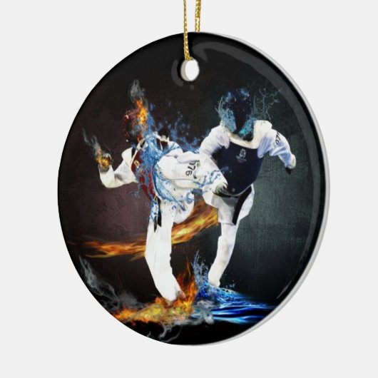 taekwondo keramisch ornament (Links)