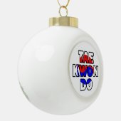 Taekwondo Keramische Bal Ornament (Links)