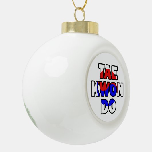 Taekwondo Keramische Bal Ornament (Links)