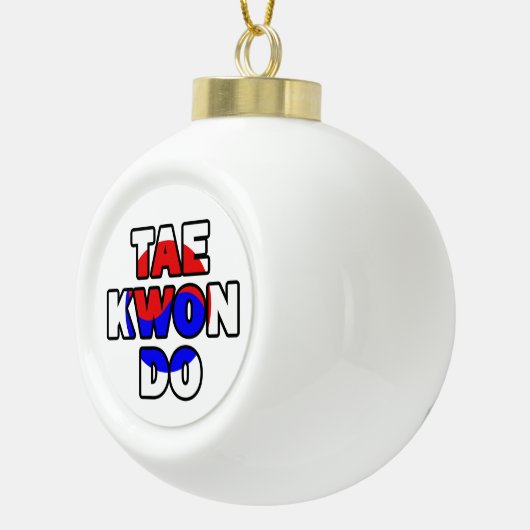 Taekwondo Keramische Bal Ornament (Rechts)