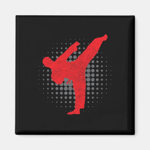 Taekwondo Kick Karate Boys Girls Martial Arts Vint Magneet