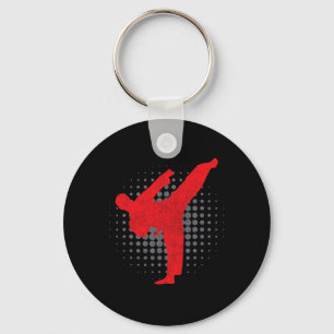 Taekwondo Kick Karate Boys Girls Martial Arts Vint Sleutelhanger