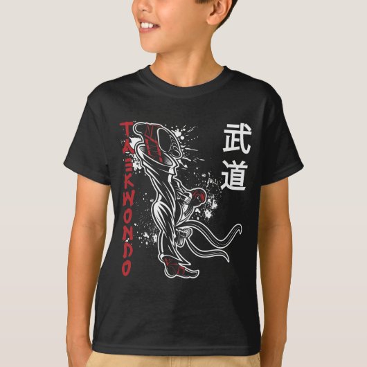 Taekwondo Kick Martial Arts T-shirt (Voorkant)