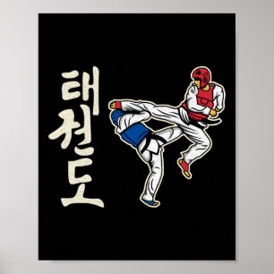 Taekwondo Kickboksen Karate Martial Arts Training Poster