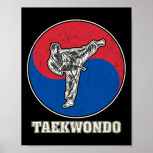 Taekwondo Kickboksen Karate Martial Arts Training Poster