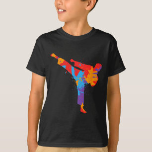 Taekwondo Kleurrijke Vechtsporten Kinder Mannen Jo T-shirt