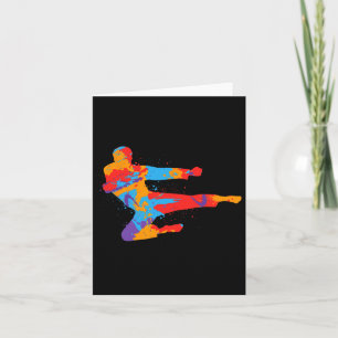 Taekwondo Kleurrijke Vechtsporten Mannen Kinder Jo Kaart
