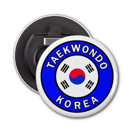 Taekwondo Korea Button Flesopener (Voorkant)