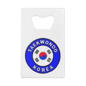 Taekwondo Korea Creditkaart Flessenopener (Achterkant)