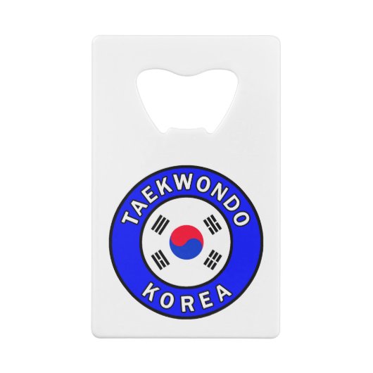 Taekwondo Korea Creditkaart Flessenopener (Achterkant)
