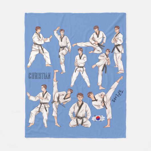 Taekwondo Koreaanse krijgskunst Fleece Deken (Voorkant)
