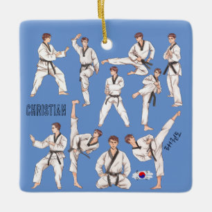 Taekwondo Korean Martial Arts 5 Tenets Ceramic Orn Keramisch Ornament