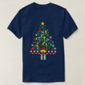 Taekwondo Lover Xmas Lighting Taekwondo Christmas T-shirt (Design voorkant)