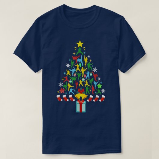 Taekwondo Lover Xmas Lighting Taekwondo Christmas  T-shirt (Design voorkant)