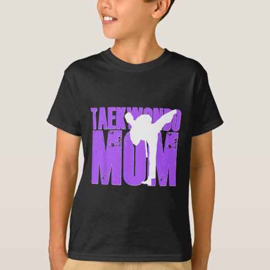 Taekwondo mama Shirt Tae Kwon do Martial Arts Moth (Voorkant)