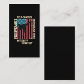 Taekwondo Martial Arts American Flag Self Defence Visitekaartje (Voorkant / Achterkant)