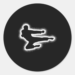 Taekwondo Martial Arts Boys Kinder Mannen Karate Ronde Sticker
