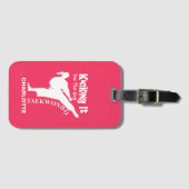 Taekwondo Martial Arts Cute Girly Bagagelabel (Voorkant (horizontaal))
