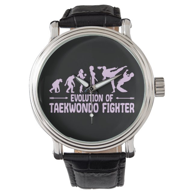 Taekwondo Martial Arts Evolution Pink for Female Horloge (Voorkant)
