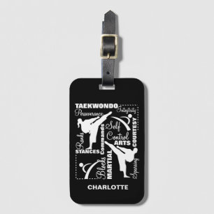 Taekwondo Martial Arts Sports Terminology Bagagelabel