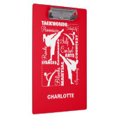 Taekwondo Martial Arts Sports Terminology Klembord (Rechts)