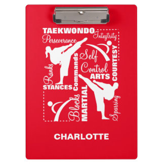 Taekwondo Martial Arts Sports Terminology Klembord