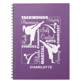 Taekwondo Martial Arts Sports Terminology Notitieboek