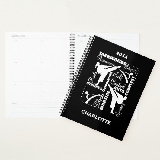 Taekwondo Martial Arts Sports Terminology Planner (Display)