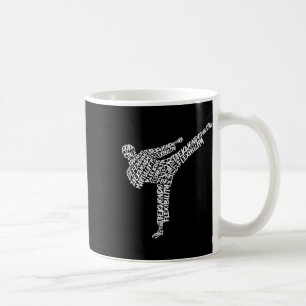 Taekwondo Martial Arts Typografie Kinder Mannen Bo Koffiemok