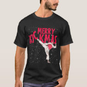 Taekwondo Merry Kickmas, prettige kerstcadeautjes T-shirt (Voorkant)