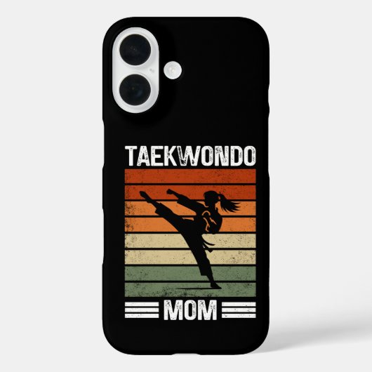 Taekwondo Moeder Retro Martial Arts Moeder Cadeau Case-Mate iPhone Case (Achterkant)