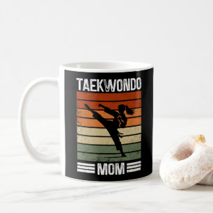 Taekwondo Mom Retro Martial Arts Mom Gift Koffiemok