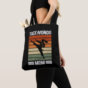 Taekwondo Mom Retro Martial Arts Mom Gift Tote Bag