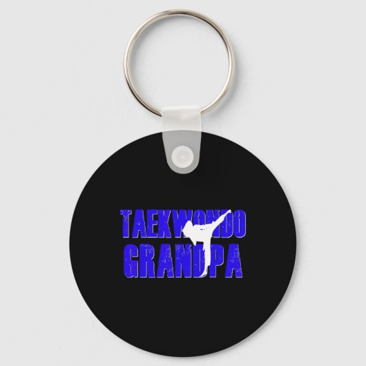 Taekwondo Opa Papa Shirt Tae Kwon Do Meisje Gran Sleutelhanger (Voorkant)