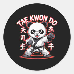 Taekwondo Panda - Grappige Koreaanse Mma Tkd Ronde Sticker