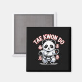 Taekwondo Panda Grappige Koreaanse Tkd Magneet (Voorkant / Achterkant)