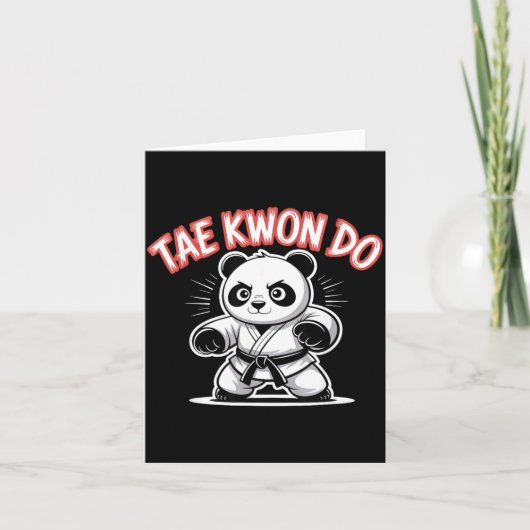 Taekwondo Panda - Grappige Mma Tkd Panda Kaart (Voorkant)