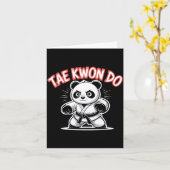 Taekwondo Panda - Grappige Mma Tkd Panda Kaart (Gele Bloem)