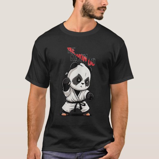 Taekwondo Panda Korean Mil TKD T-shirt (Voorkant)