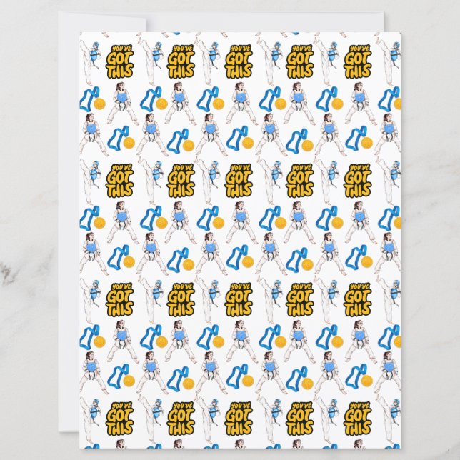 Taekwondo plakboekpapier (meisjes) (Voorkant)